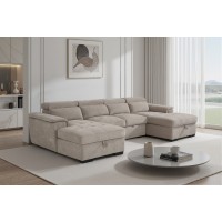 Windsor U-Shape Corner Sofa Bed with Storage