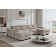 Windsor U-Shape Corner Sofa Bed with Storage
