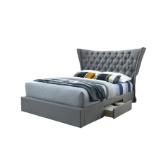 Fabric 2 drawer bed