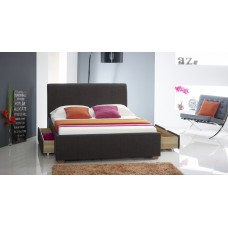 Fabric 2 large drawer bed