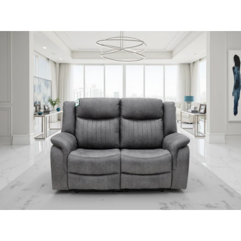 Leon Electric Recliner 2 Seater Sofa in Grey Leon Electric Recliner 2 Seater Sofa in Grey