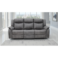 Leon Electric Recliner 3 Seater Sofa in Grey