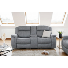 Linden Electric Recliner 2 Seater Sofa in Grey Linden Electric Recliner 2 Seater Sofa in Grey