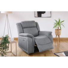 Linden Electric Recliner Armchair in Grey