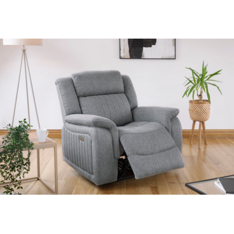 Linden Electric Recliner Armchair in Grey Linden Electric Recliner Armchair in Grey