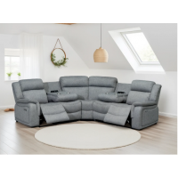 Linden Electric Recliner Large Corner Sofa in Grey Linden Electric Recliner Large Corner Sofa in Grey
