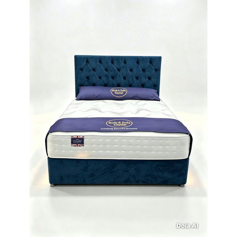 Symphony Complete Divan Bed Set with Mattress & Headboard